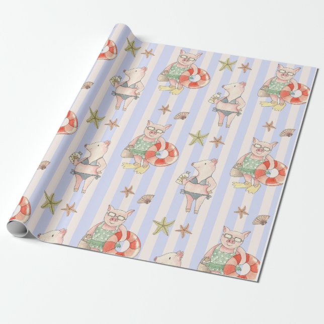 Papel De Presente Suínos (Desenrolado)