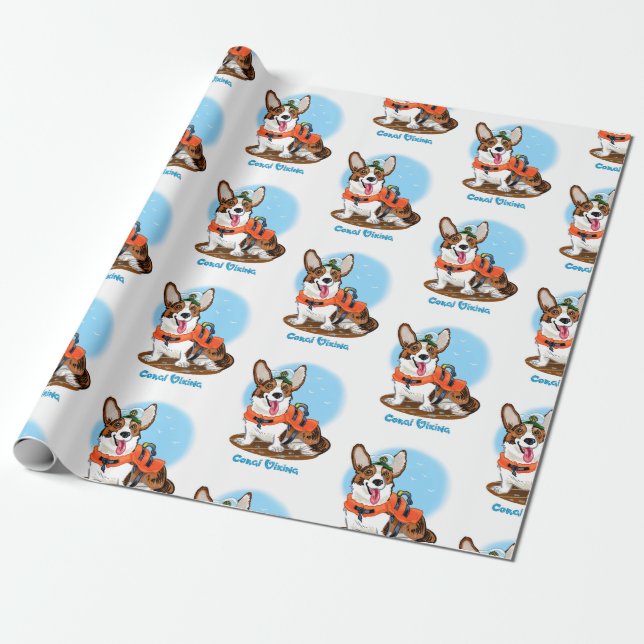 Papel De Presente Summer Corgi (Desenrolado)