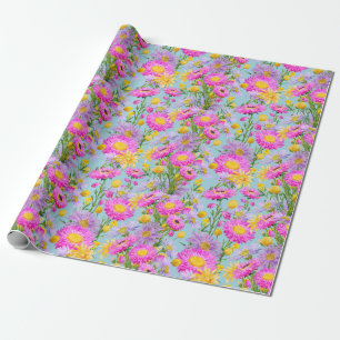 Papel De Presente Summer Cotage Garden Blue