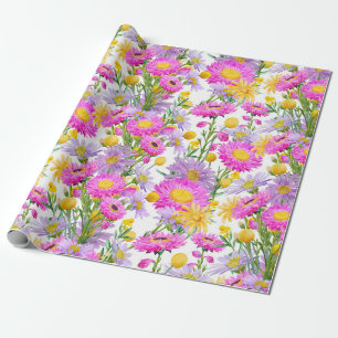 Papel De Presente Summer Cotage Garden White