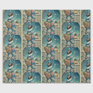 Papel De Presente summer kimono&fireflies