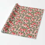 Papel De Presente Summer Vintage - Chá de panela Rosa Strawberry Boh<br><div class="desc">Papel de enrolamento do Chá de panela natural do Formoreiro de Verão rosa-rosa</div>