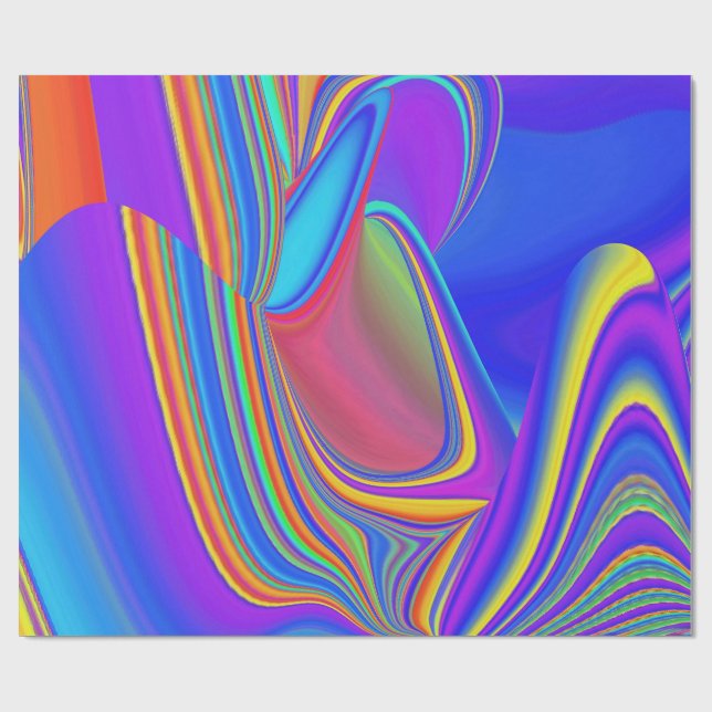 Papel De Presente Summersense, Abstrato 3D Rainbowart (Aberto)