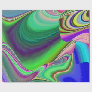 Papel De Presente Summersense, Abstrato 3D Rainbowart