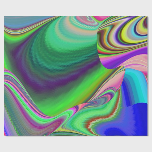 Papel De Presente Summersense, Abstrato 3D Rainbowart (Aberto)