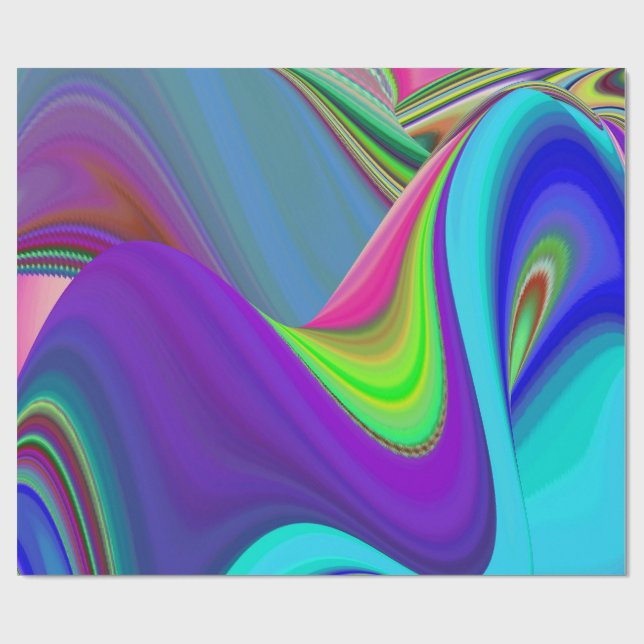 Papel De Presente Summersense, Abstrato 3D Rainbowart (Aberto)