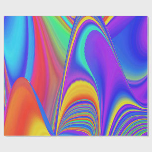 Papel De Presente Summersense, Abstrato 3D Rainbowart