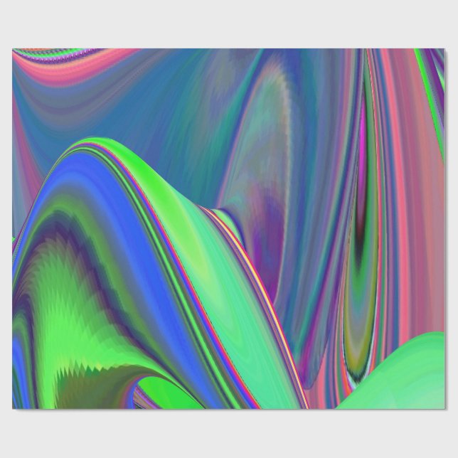 Papel De Presente Summersense, Abstrato 3D Rainbowart (Aberto)