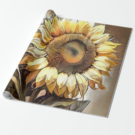 Papel De Presente Sun na Coleção de Arte Moderna de Sunflower