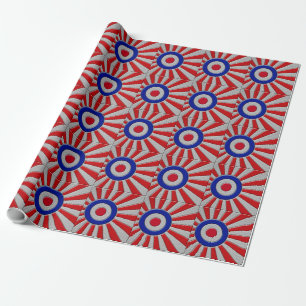 Papel De Presente Sunburst asiático da modificação Roundel no est