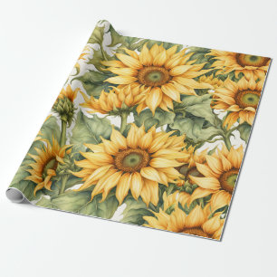 Papel De Presente Sunflower Art Pattern Design