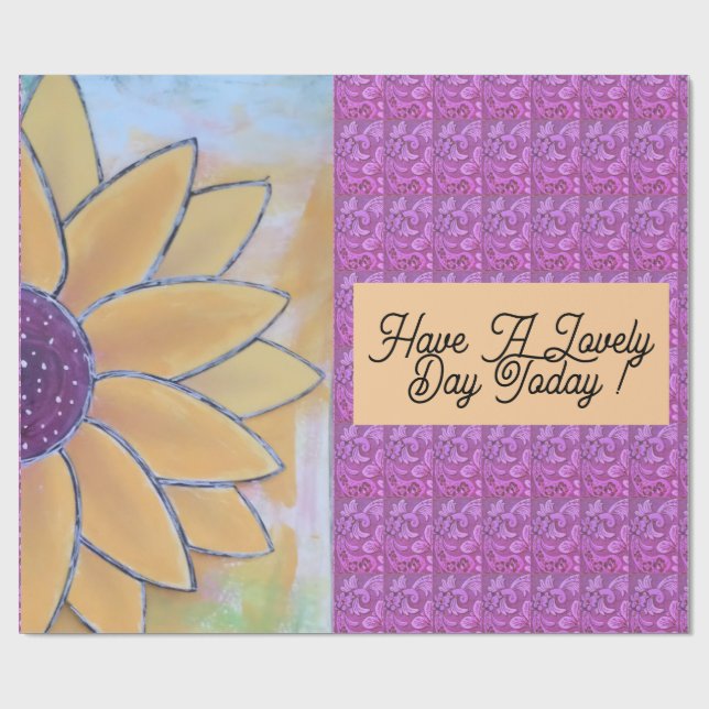 Papel De Presente Sunflower Lovely Day (Aberto)