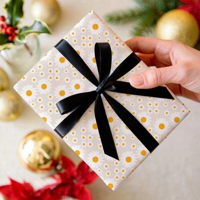 Papel De Presente Sunny Daisy Floral Wrapping Paper (Criador carregado)