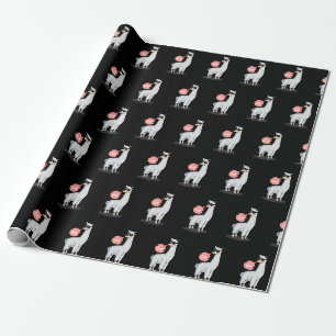 Papel De Presente Sup Sem Drama Llama Amante de Animais Incrível Eng