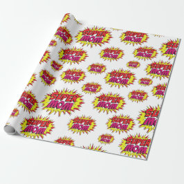 Papel De Presente Super mãe em branco