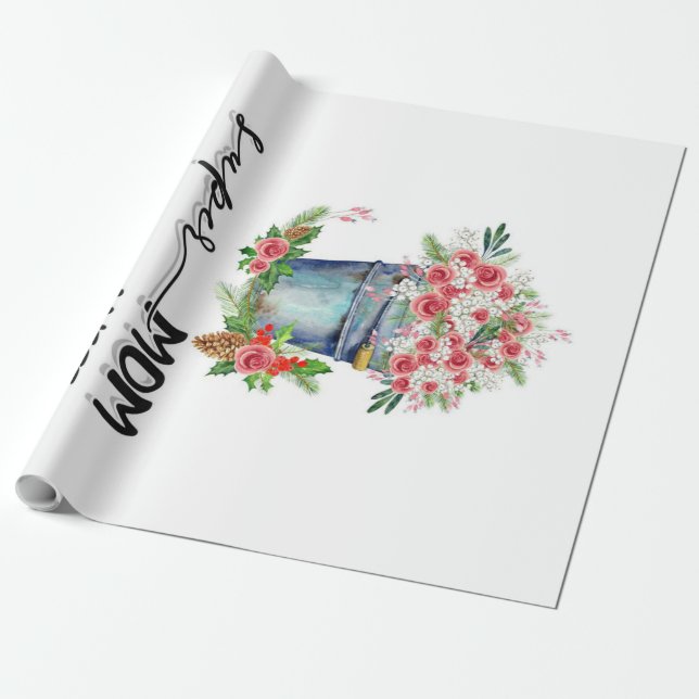 Papel De Presente Super Mãe Super Esposa Super Cansada (Desenrolado)