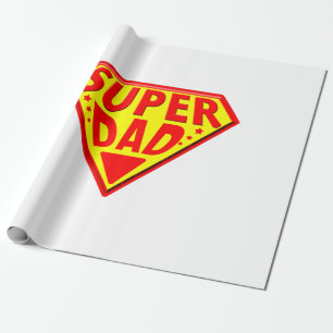 Papel De Presente Super Pai - Feliz Dia dos Pais