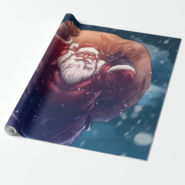 Papel De Presente Super Papais noeis (Desenrolado)