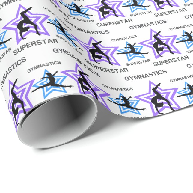 Papel De Presente Superestrela da Ginástica (Ponta do rolo)