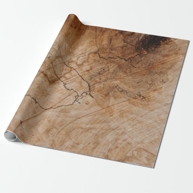 Papel De Presente Superfície de madeira castanha e preta (Desenrolado)