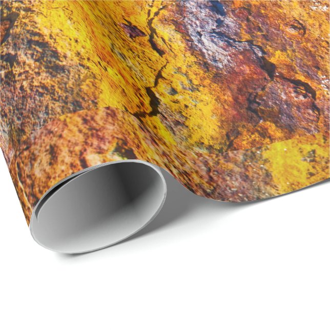 Papel De Presente Superfície de metal enferrujado (Ponta do rolo)