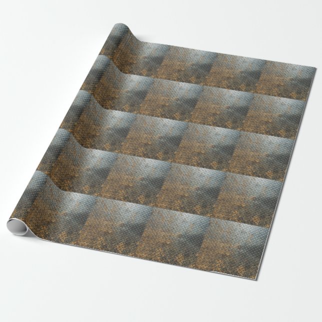 Papel De Presente Superfície metálica, fundo de textura refletora. (Desenrolado)
