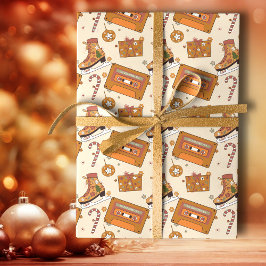Papel De Presente Superfloral Retro Christmas Joy