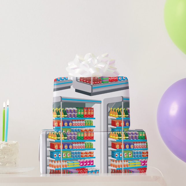 Papel De Presente Supermarket Dairy Fridge (Criador carregado)