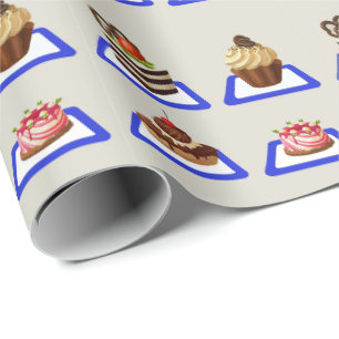 Papel De Presente Suporte a Bolo Delicioso
