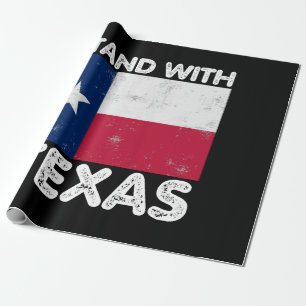 Papel De Presente Suporte para Texas I Stand com Texas Texan Flag