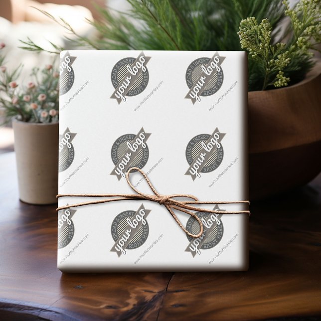 Papel De Presente Suprimentos Promocionais para Empresas com Logotip (Custom Wrapping Paper with Your Logo - Add Your Logo for a fun personalized gift paper!)