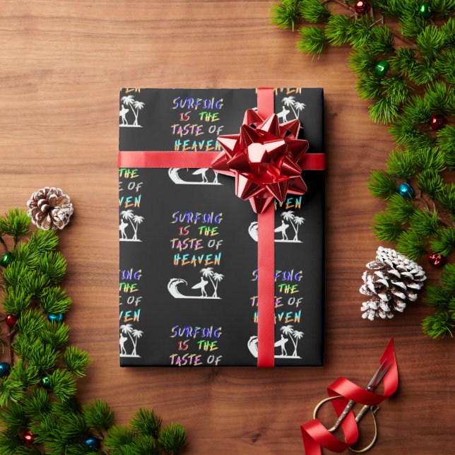Papel De Presente Surfar É O Gosto Do Céu (Presente de Natal)