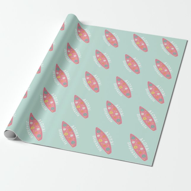 Papel De Presente Surfboard (Desenrolado)