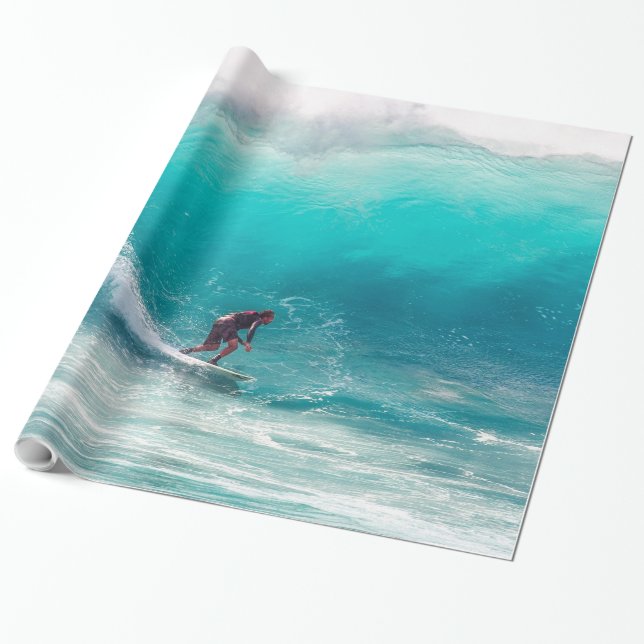 Papel De Presente Surfing 16 Wrapping Paper (Desenrolado)