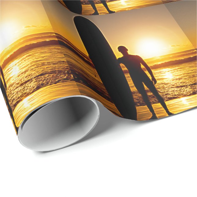 Papel De Presente Surfing 8 Wraping Paper (Ponta do rolo)