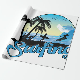 Papel De Presente surfing Sea Beach