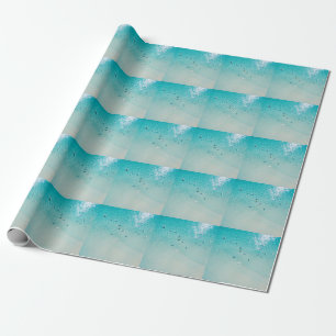 Papel De Presente Surfista vista aérea, mar limpo.