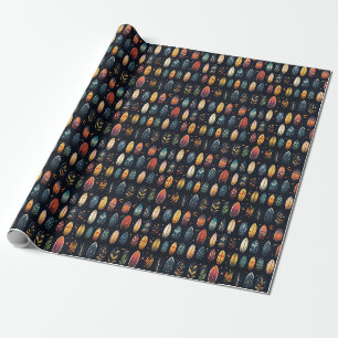 Papel De Presente Surfs em preto