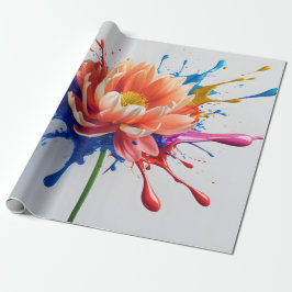 Papel De Presente Surto de Cores Pétala