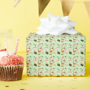 Papel De Presente Sushi Feliz Kawaii 