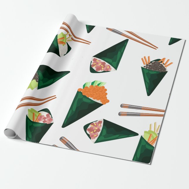 Papel De Presente sushi temaki (Desenrolado)