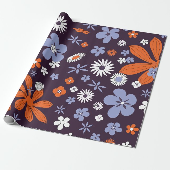 Papel De Presente Suspiros Florais: Molas Exclusivas ZazzleWrapMagic (Desenrolado)