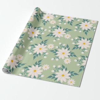 Papel De Presente Suspiros Florais: Molas Exclusivas ZazzleWrapMagic