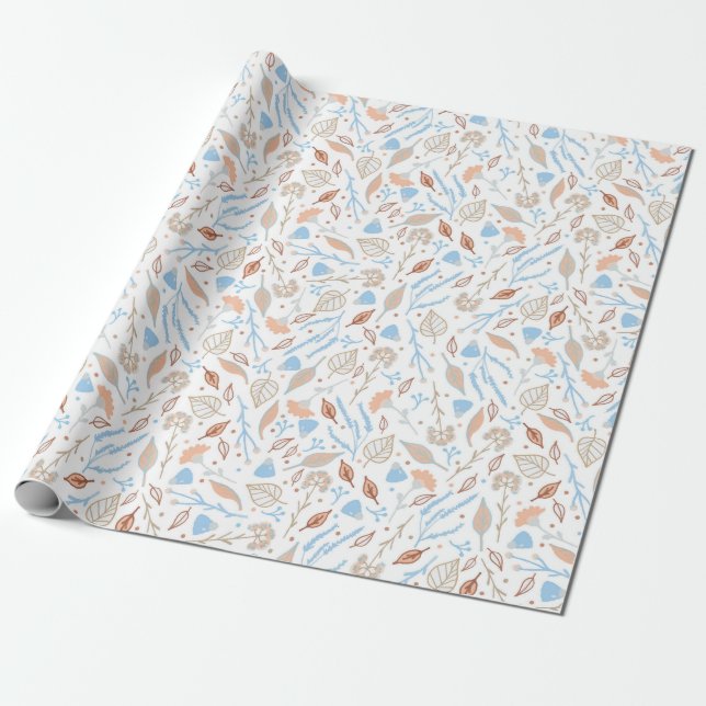 Papel De Presente Suspiros Florais: Molas Exclusivas ZazzleWrapMagic (Desenrolado)