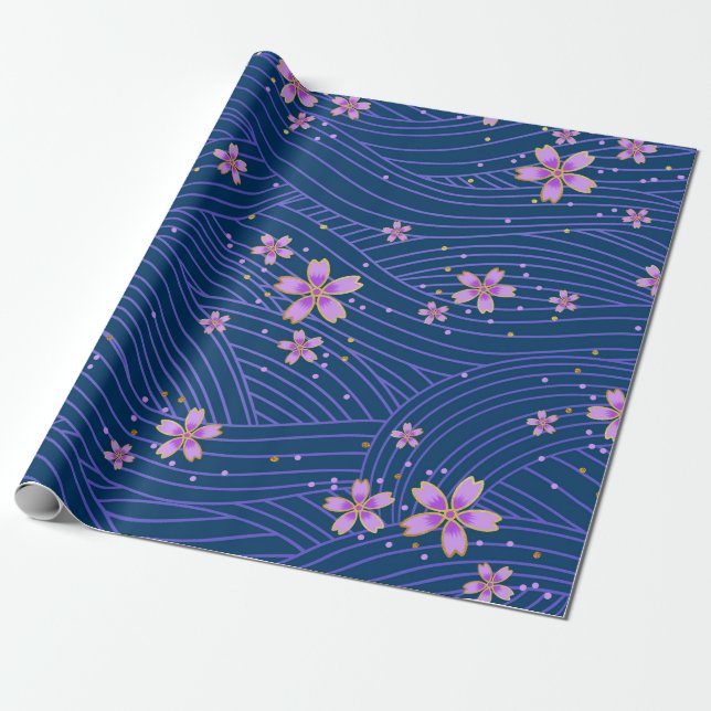 Papel De Presente Suspiros Florais: Molas Exclusivas ZazzleWrapMagic (Desenrolado)