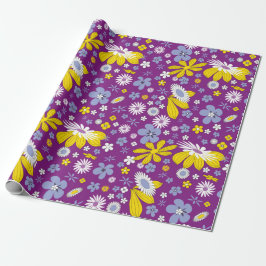 Papel De Presente Suspiros Florais: Molas Exclusivas ZazzleWrapMagic