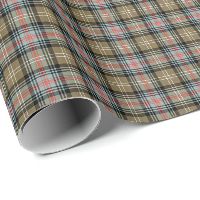 Papel De Presente Sutherland Clan Antigo Tartan (Ponta do rolo)