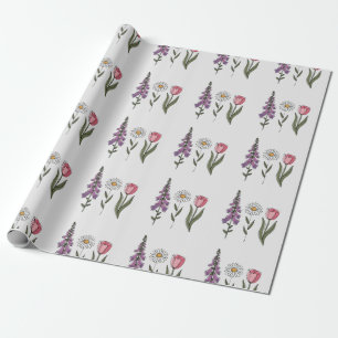 Papel De Presente Sutil Anti-Trump - Tulipa Foxglove Daisy III