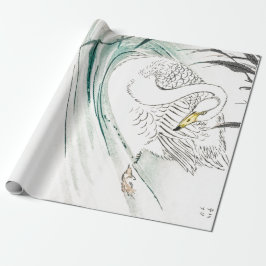Papel De Presente SWAN SWIMMING JAPONÊS IMPRESSÃO Wrappaper