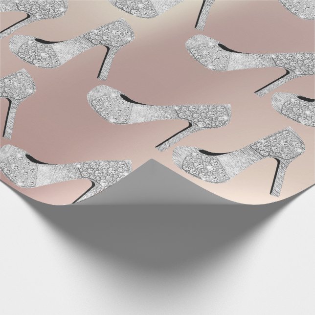 Papel De Presente Swarovski Crystals Diamond High Heels Calçados Ppr (Ponta)
